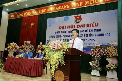 Đồng chí Hoàng Mạnh Cường phát biểu chỉ đạo ĐH Đoàn Sở LĐ-TB-XH.jpg